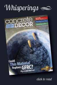 Story of Orange Crete brushes in Concrete Decor Magazine